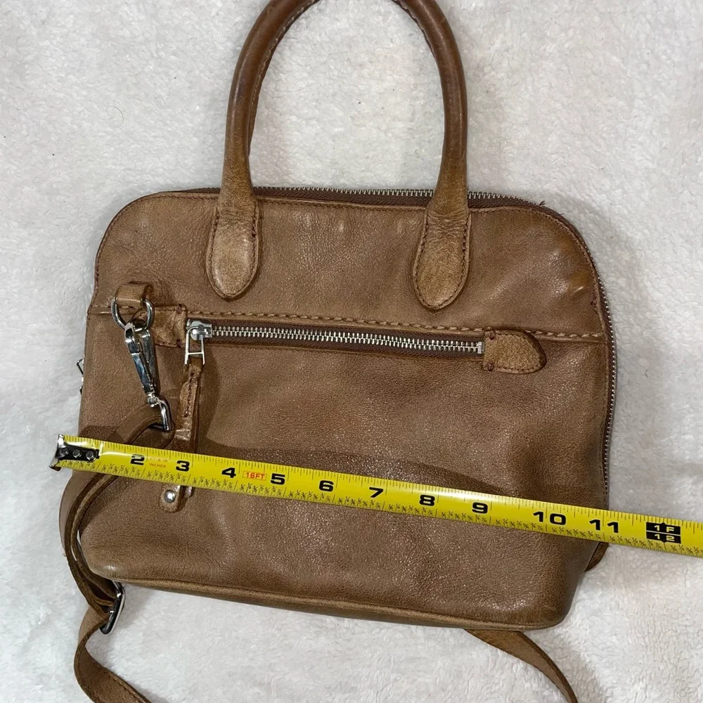 Roots Grace Tribe Leather Brown Classic Satchel Bag made in Canada
